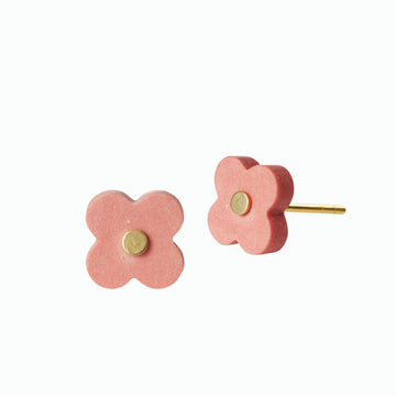 AURA studs · CORAL/GOLD 