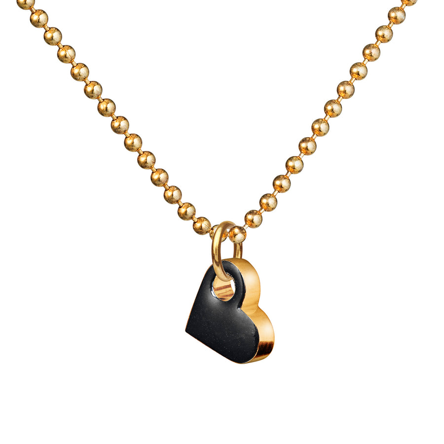 SIGN heart necklace · GOLD · BLACK