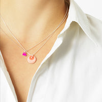 SIGN heart necklace · SILVER · NEON PINK