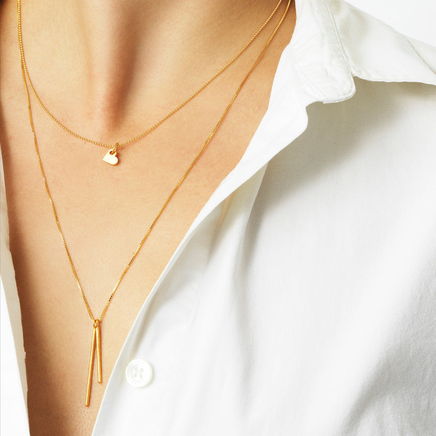 SIGN heart necklace · GOLD